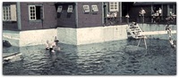 Strømvik bad i 1940-årene. Foto: Helge Gabrielsen.